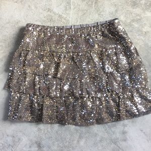 NWT Express Sequence Ruffle Mini Skirt